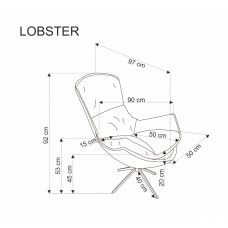 Atpūtas krēsls LOBSTER, bēšs